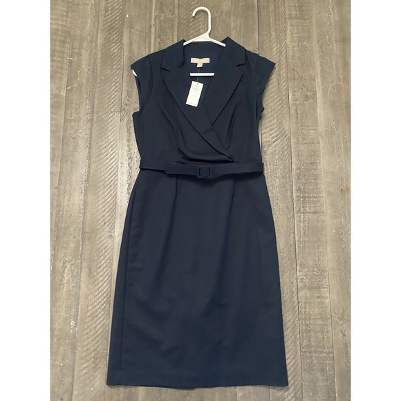 Banana Republic Dresses & Skirts - NWT Banana Republic Womens Blue Sleeveless Midi Dress‎ sz 10 Belt Business
